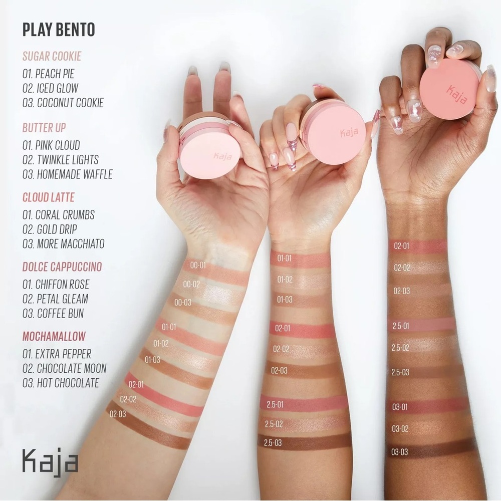 Kaja Play Bento Blendable Sculpting Trio 02 Cloud Latte Blush Bronzer Highlight - Picture 5 of 10